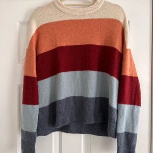 Madewell Multi Color Block Crewneck Sweater